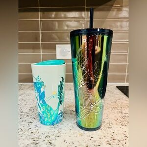 Starbucks Mermaid Themed Tumbler Set